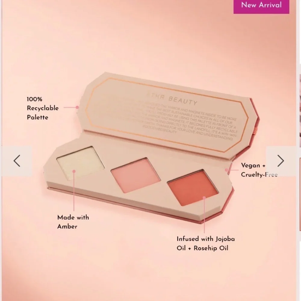 ATHR Beauty Crystal Charged Cheek Palette Amber NIB Makeup Blush Highlighter Y2K